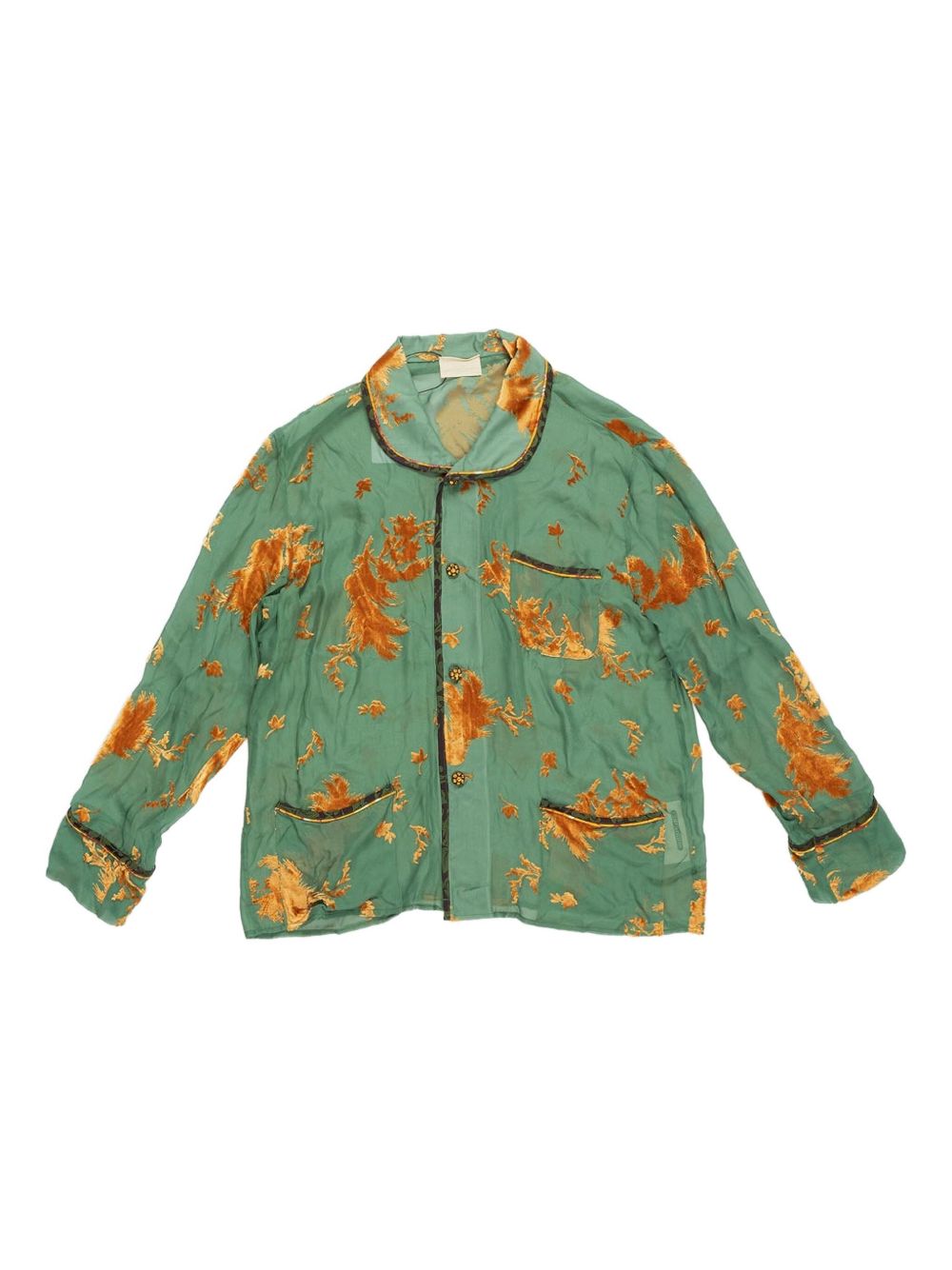COMMUNS silk shirt - Green