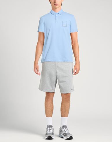 Man Polo shirt Light blue Size L Cotton