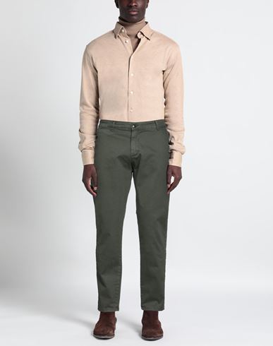 Man Pants Military green Size 28 Cotton, Elastane