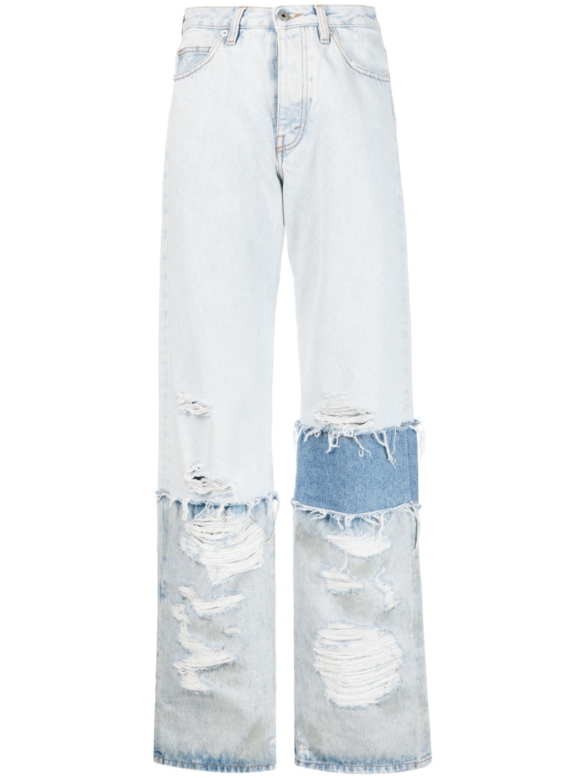 Light Blue Destroyed Jeans