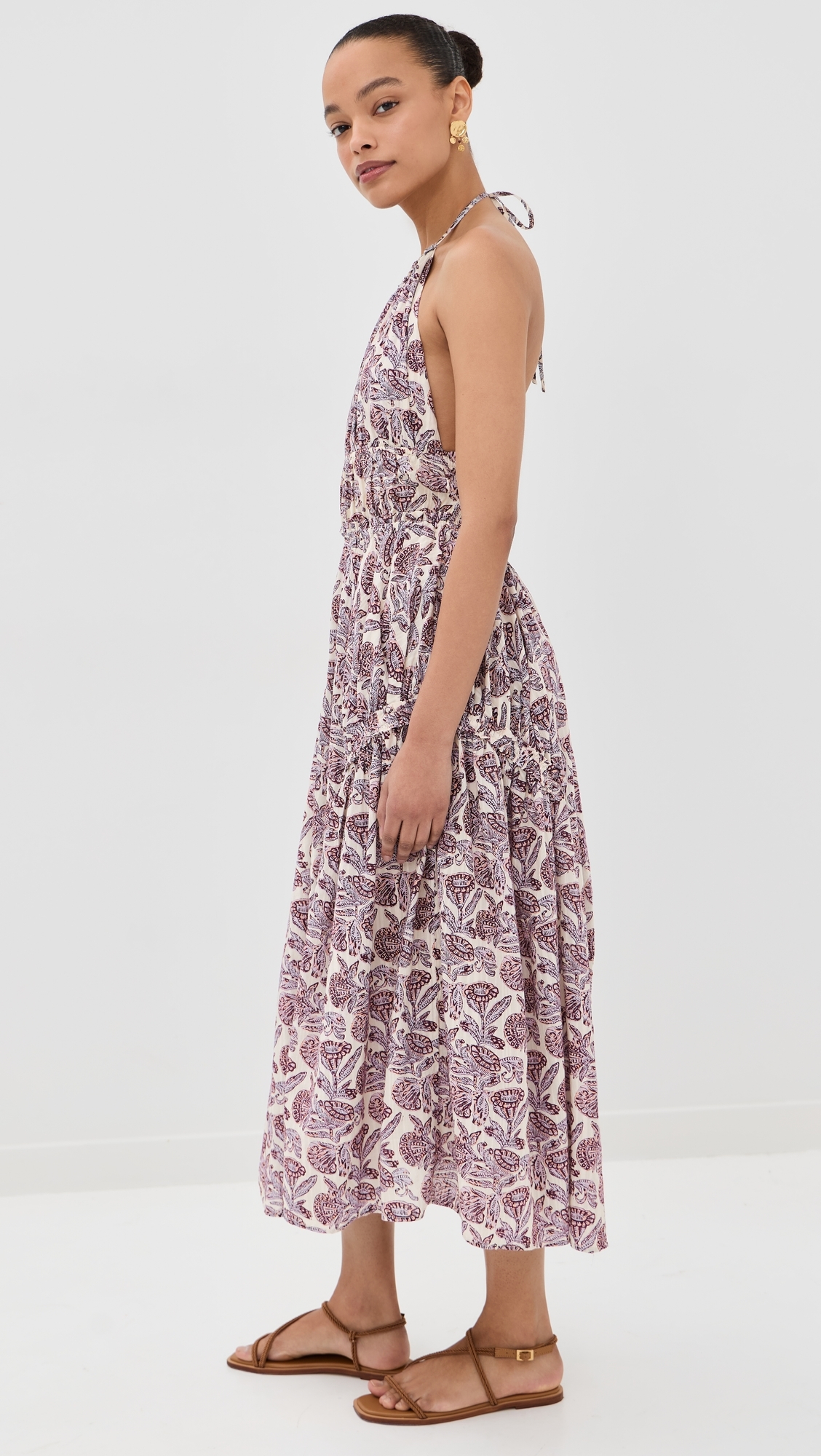 Anelise Halter Midi Dress Meadow
