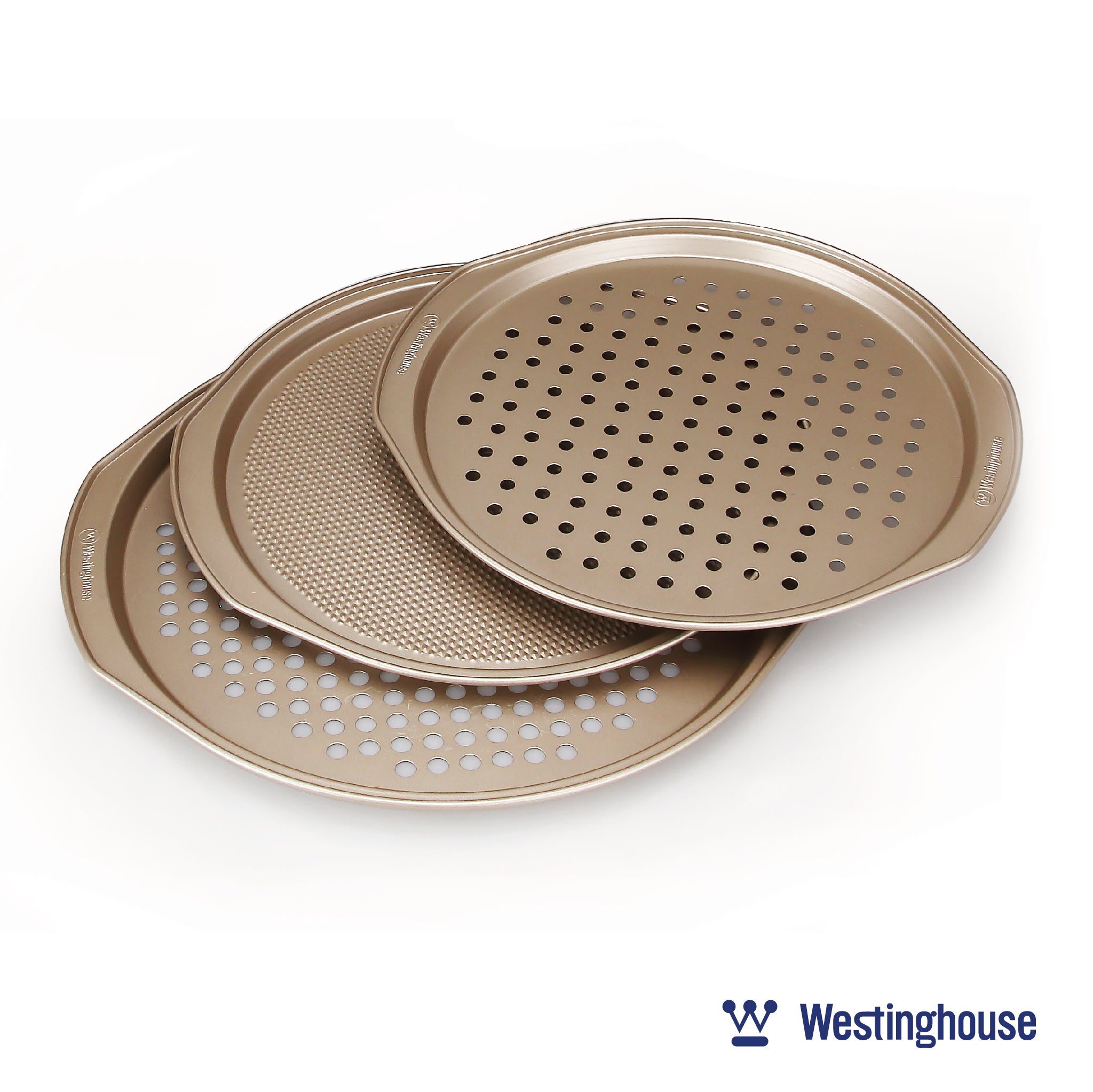 3-Piece Carbon Steel Pizza Pan Set