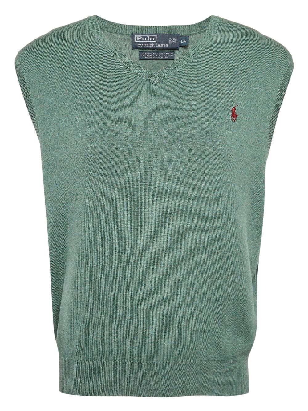 V-neck sleeveless vest - Green