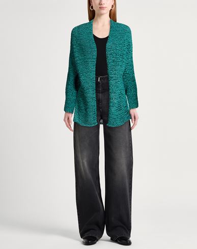 Woman Cardigan Dark green Size 10 Polyester, Polyamide