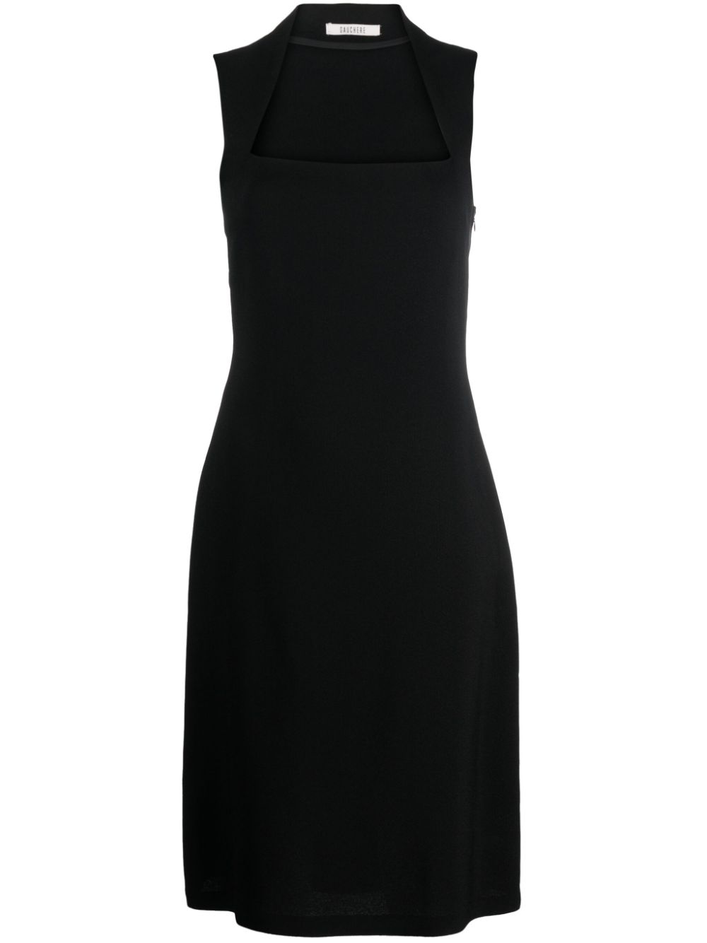 Square-neck sleeveless dress - Black