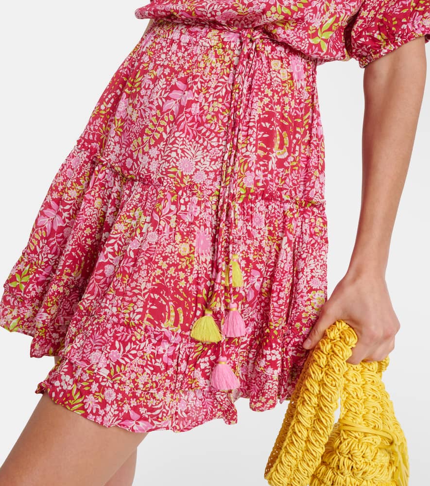 Poupette St Barth Aurora floral ruffled minidress