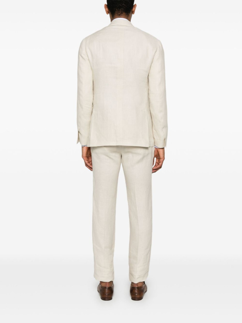 Off White Linen Suit