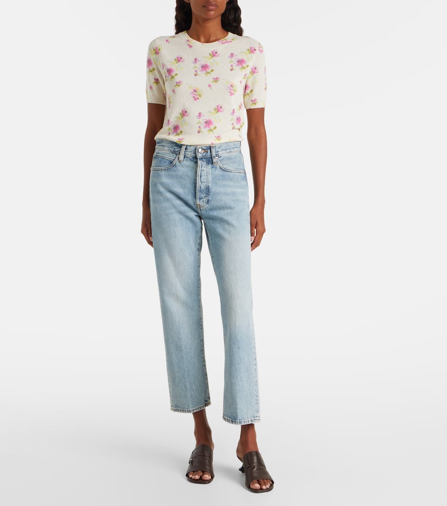 The Vertical Crop high-rise straight jeans