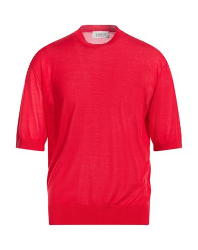 Man Sweater Red Size 40 Lyocell