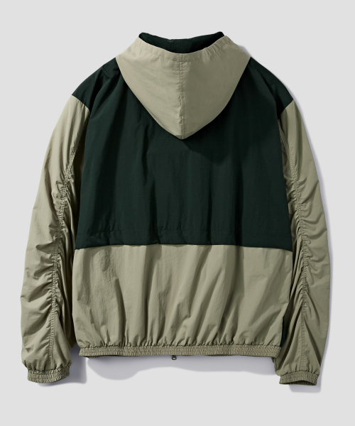 Side Seam Cut Two-Tone Windbreaker