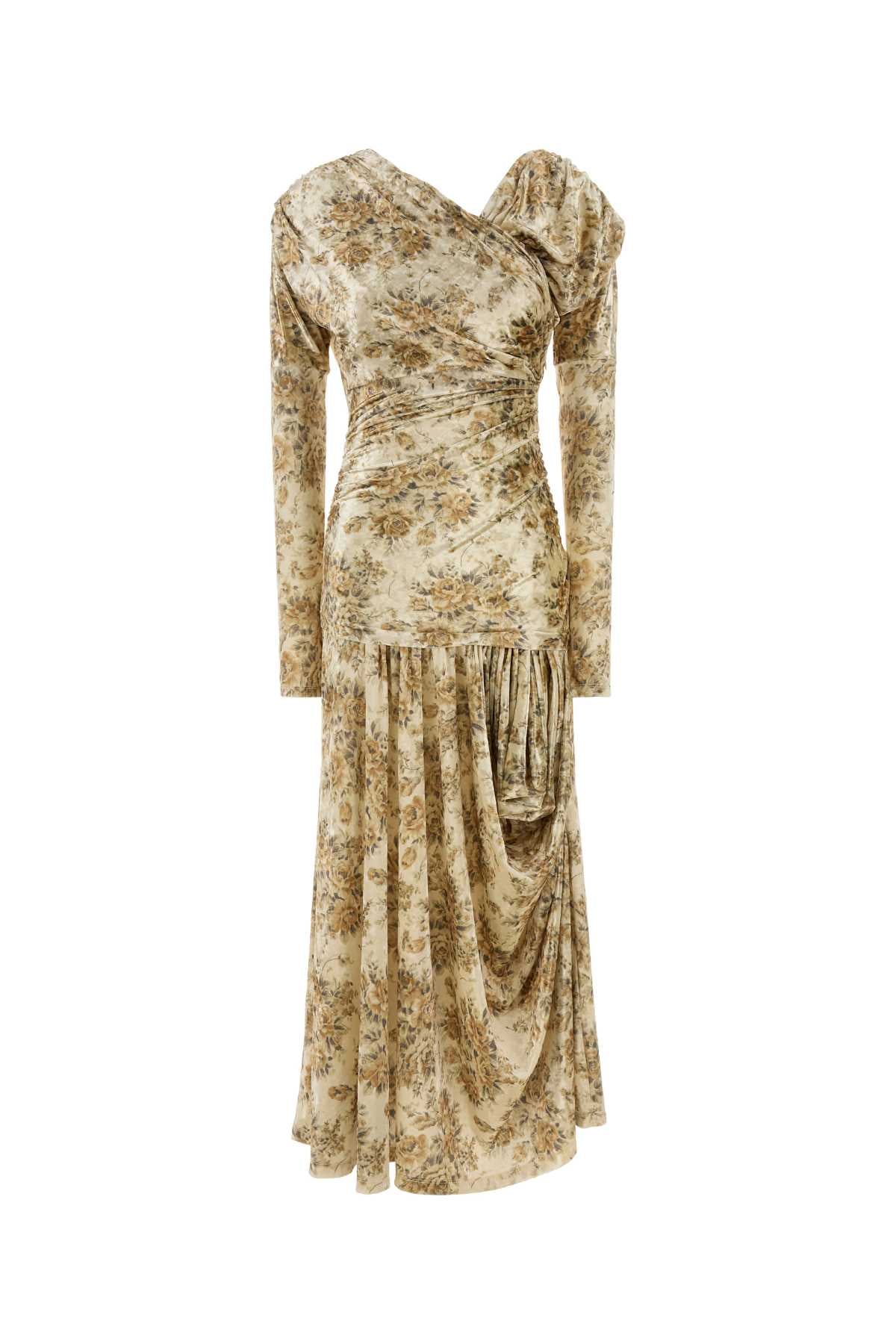 Velour Dress — Beige
