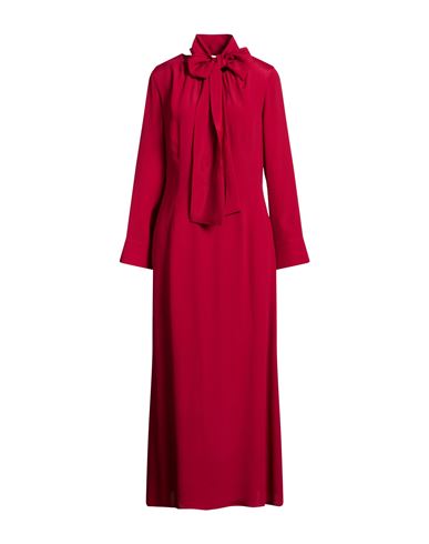 Woman Maxi dress Garnet Size 12 Acetate, Silk