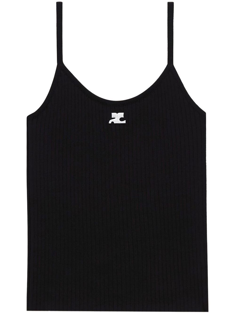 COURRÈGES- Ac Logo Ribbed Knit Tank Top