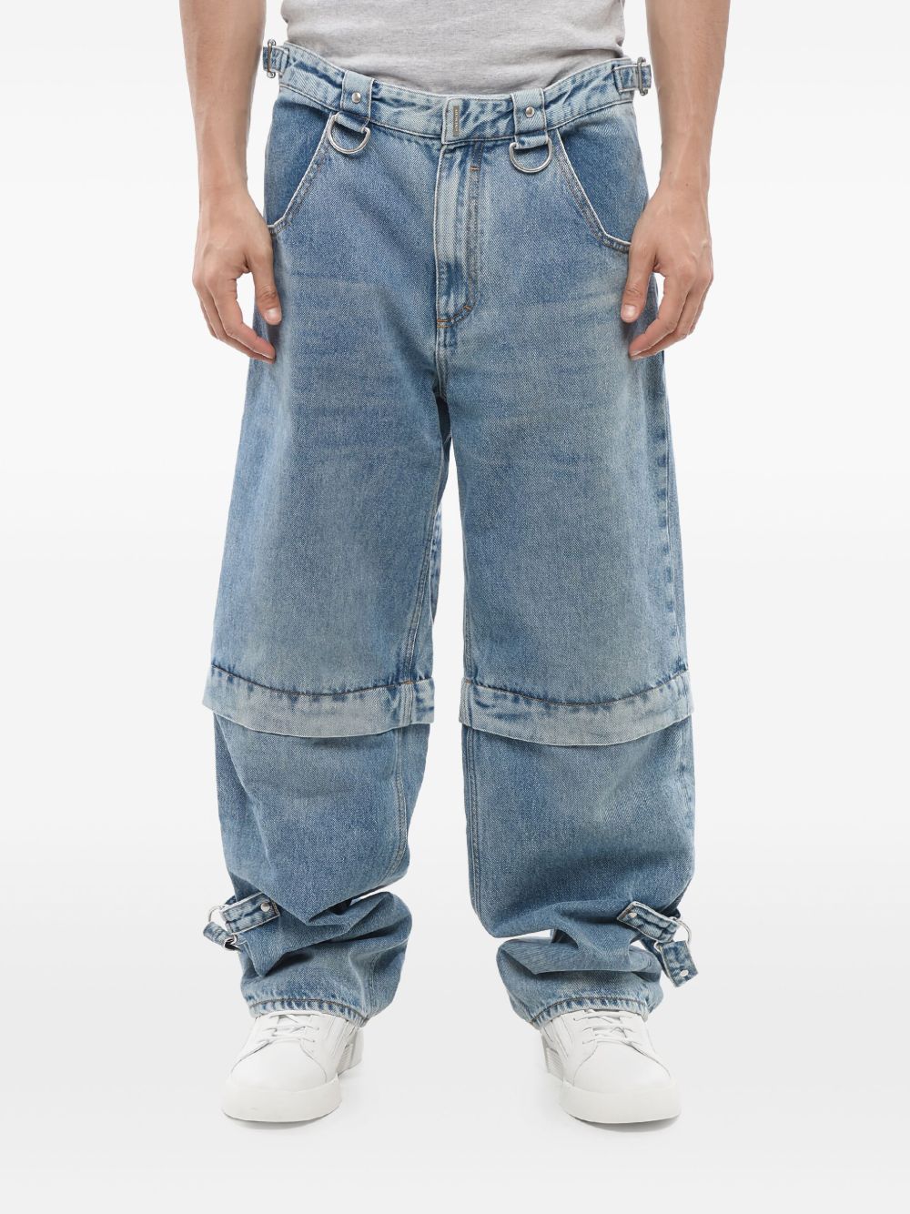 Givenchy detachable-suspenders jeans - Blue