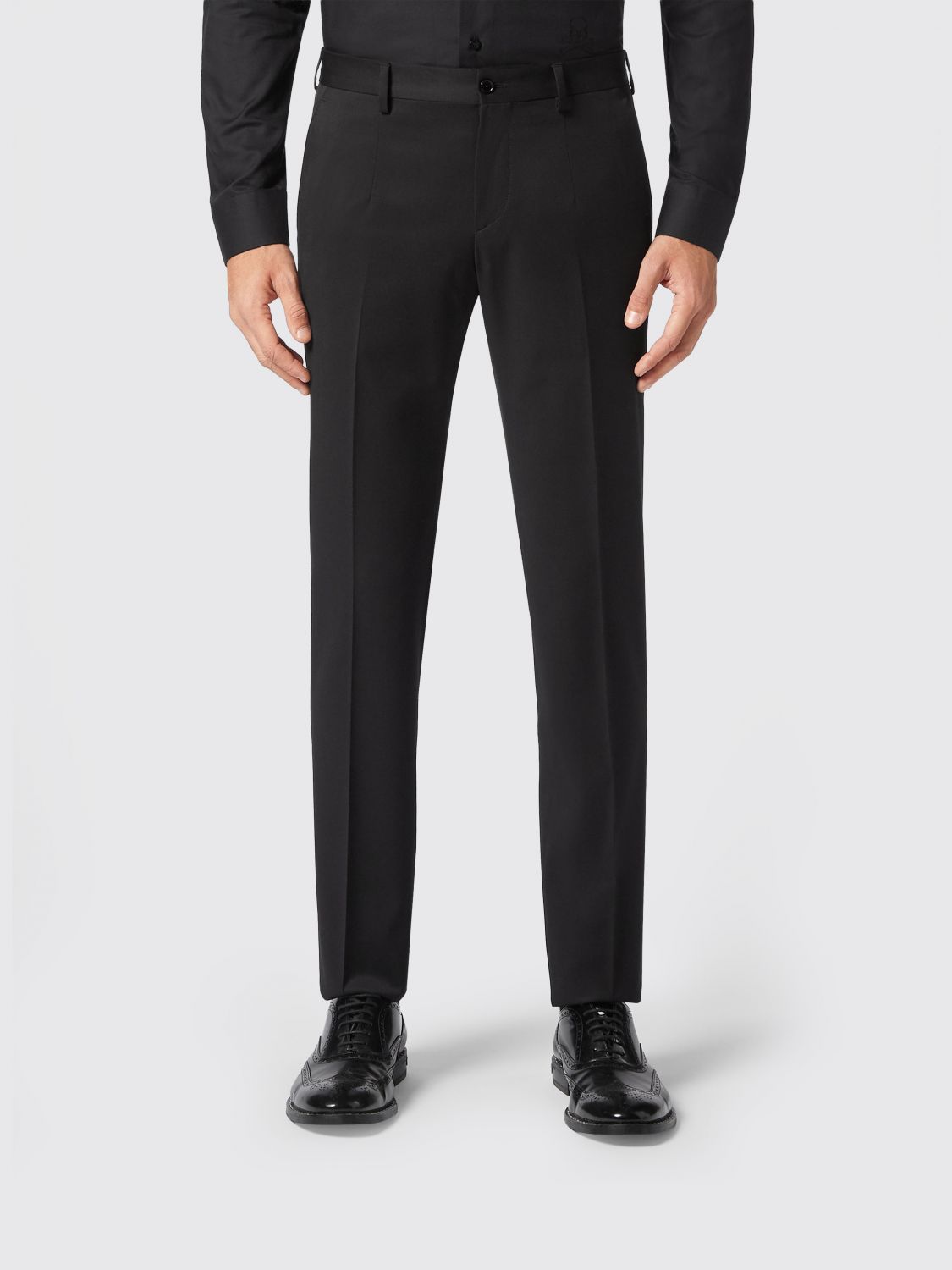 Slim-fit tailored trousers - Black