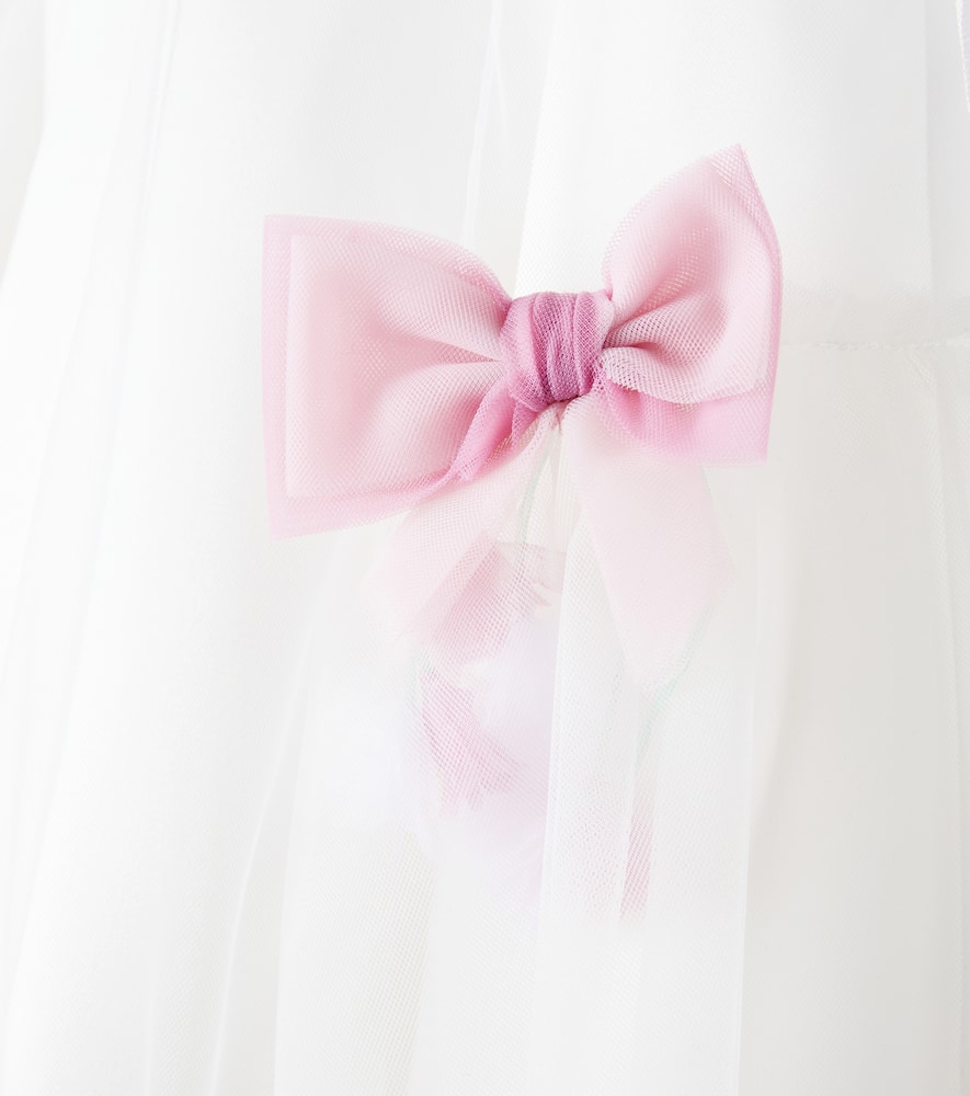 Bow-detail tulle dress