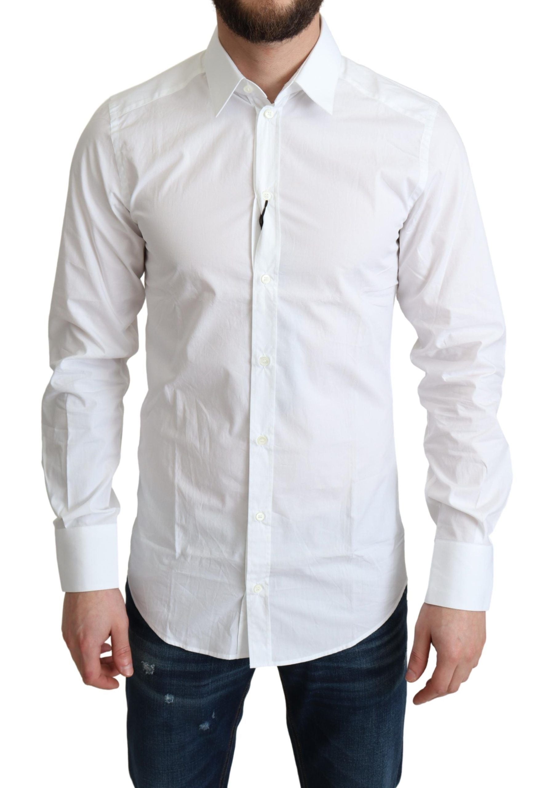 Pure Cotton Dress Shirt — White