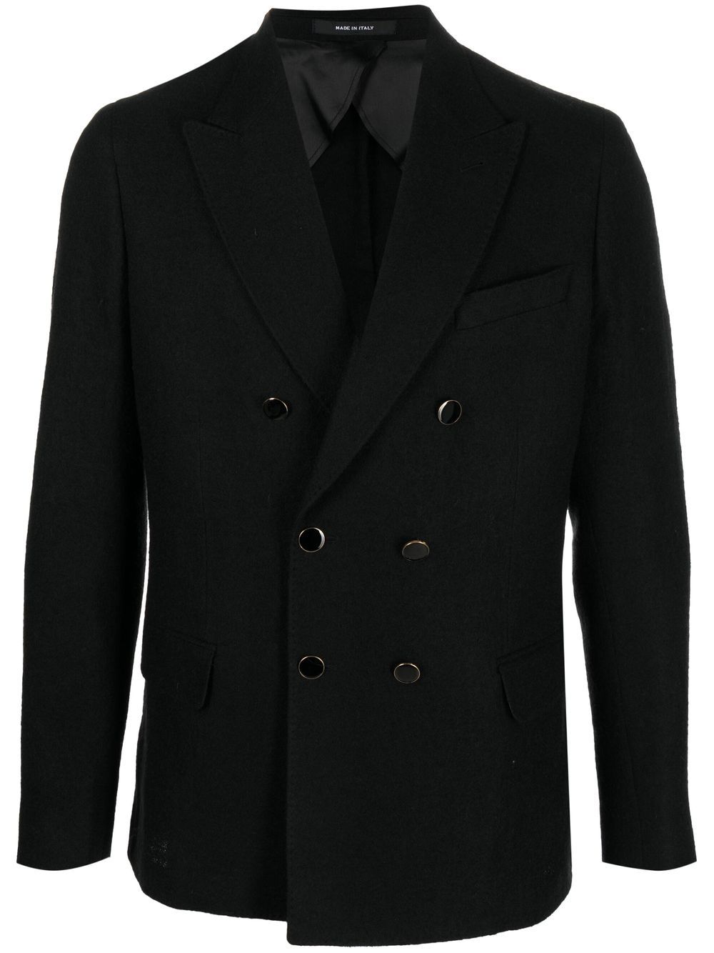 Peak-lapels double-breasted blazer - Black