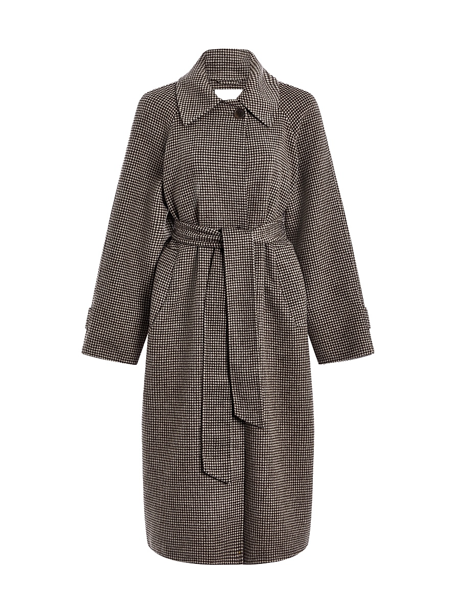 Women's Tomlinson Belted Long Coat - Deep Taupe Sandshell Micro