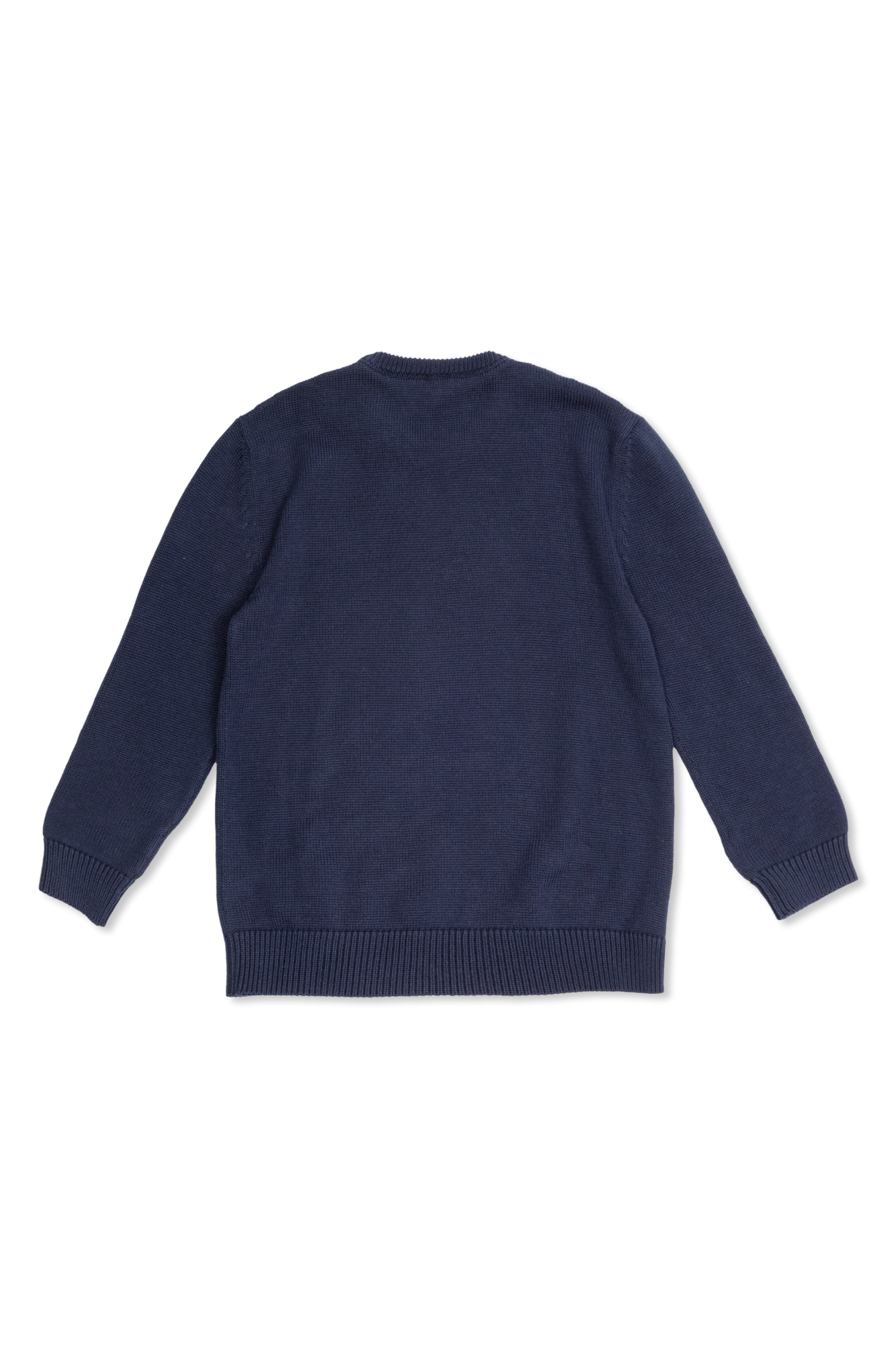 Sweater With Printed Logo, Unisex, Navy Blue