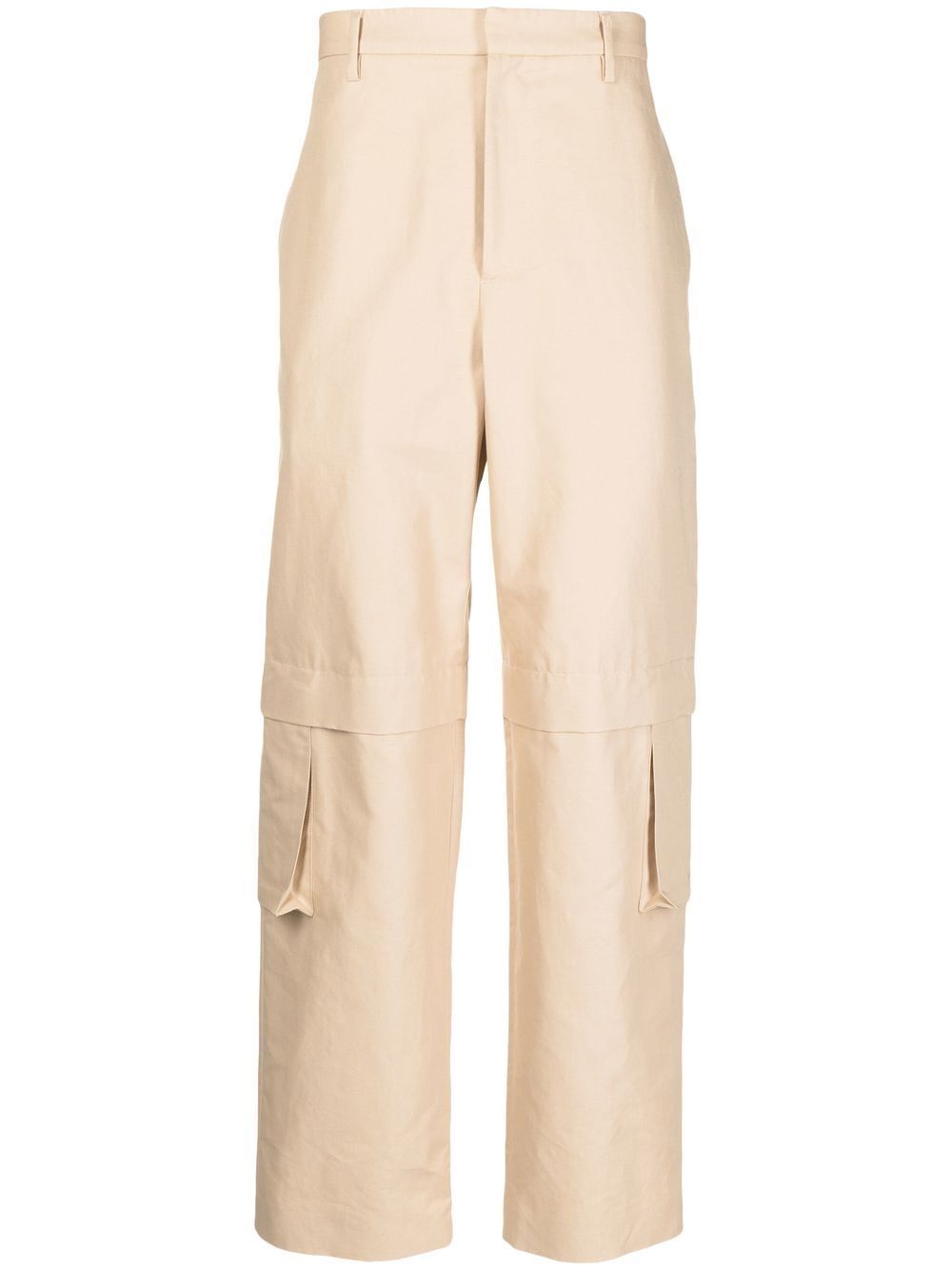 Worker straight-leg cargo trousers - Neutrals