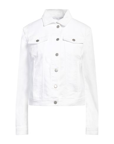 Caractère Woman Denim outerwear White Size 6 Cotton