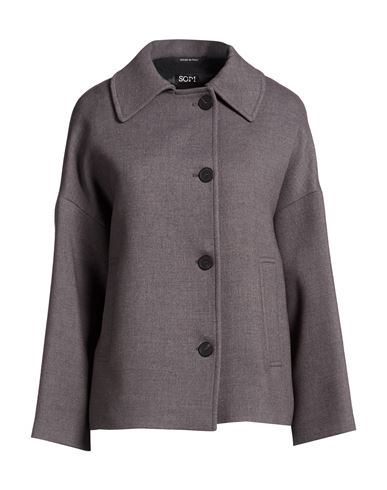 Woman Coat Grey Size 6 Polyester, Viscose, Elastane
