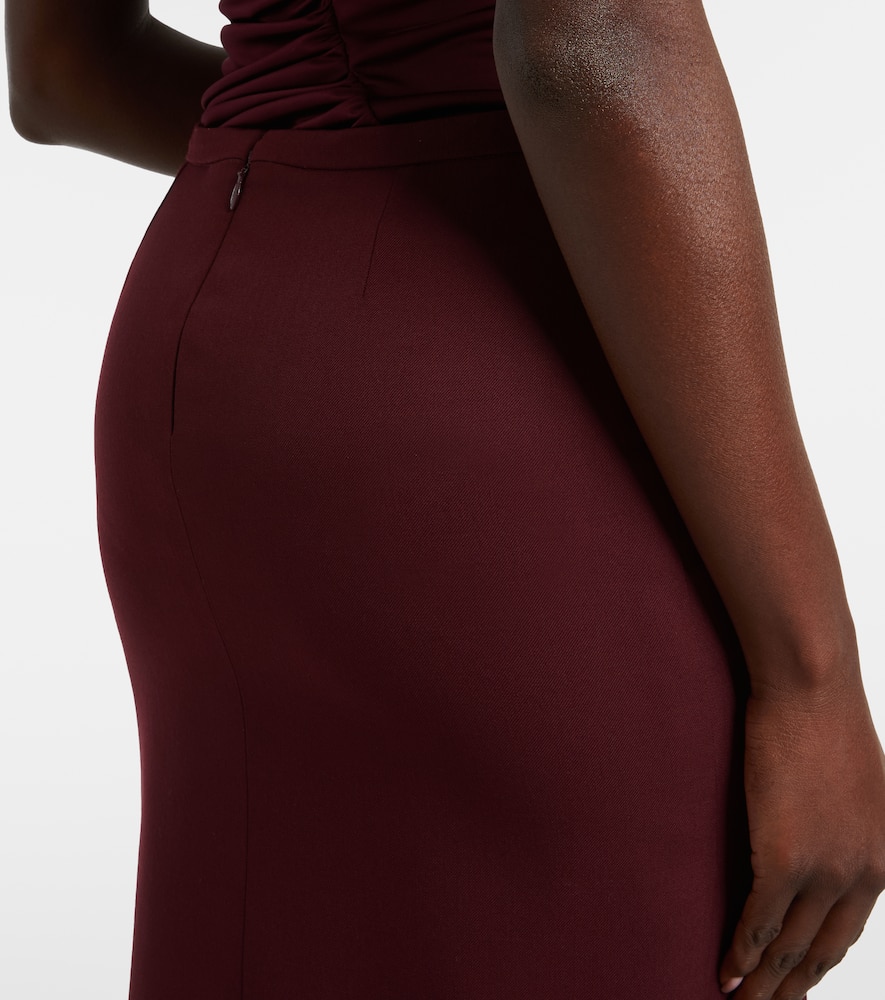Medusa wool gabardine pencil skirt