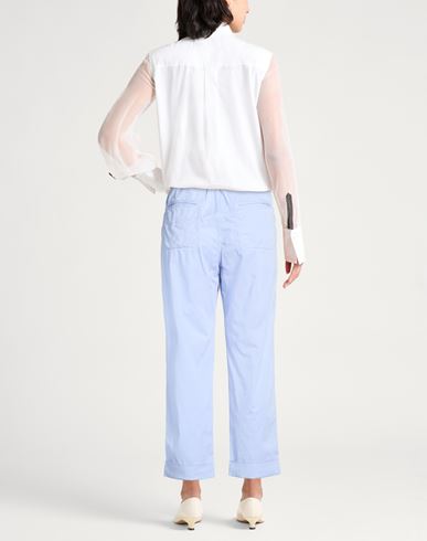 Woman Pants Sky blue Size 6 Cotton, Elastane