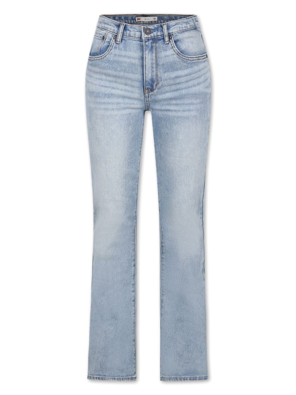 Logo-appliqué straight-leg jeans - Blue