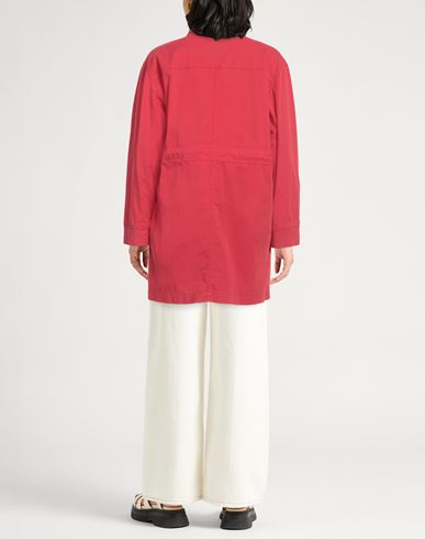 Semicouture Woman Overcoat & Trench Coat Red Size 6 Cotton, Elastane