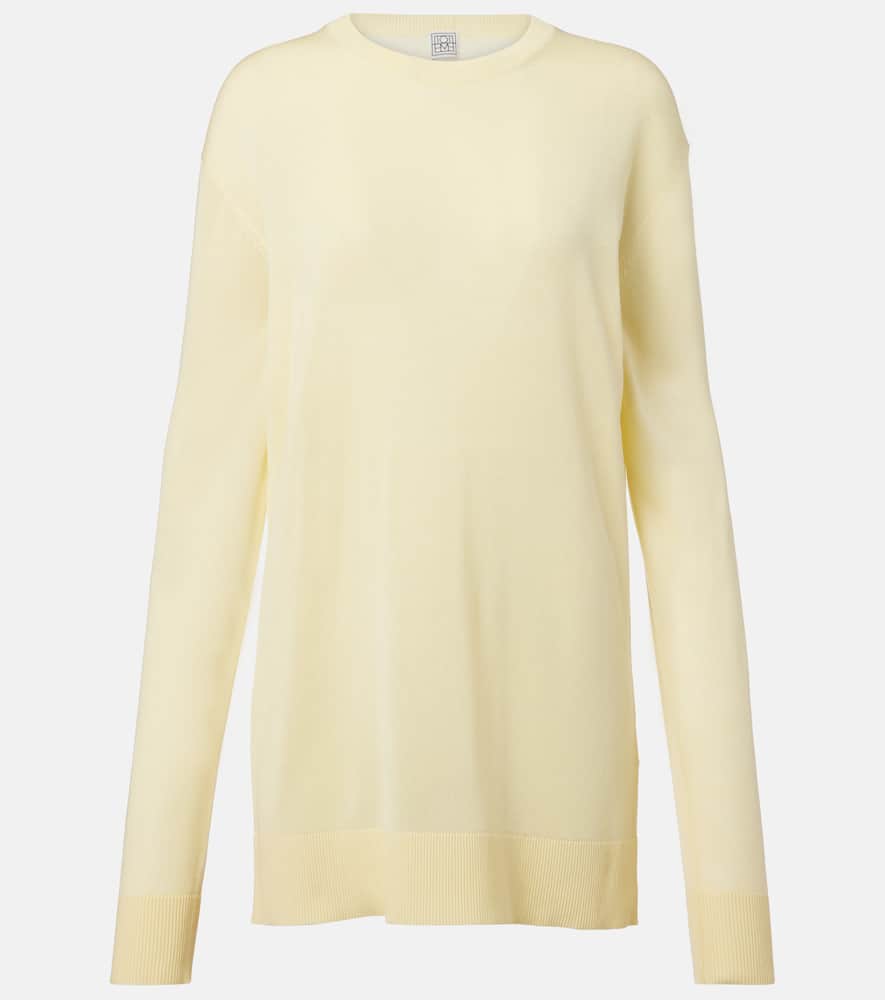 Oversized semi-sheer sweater
