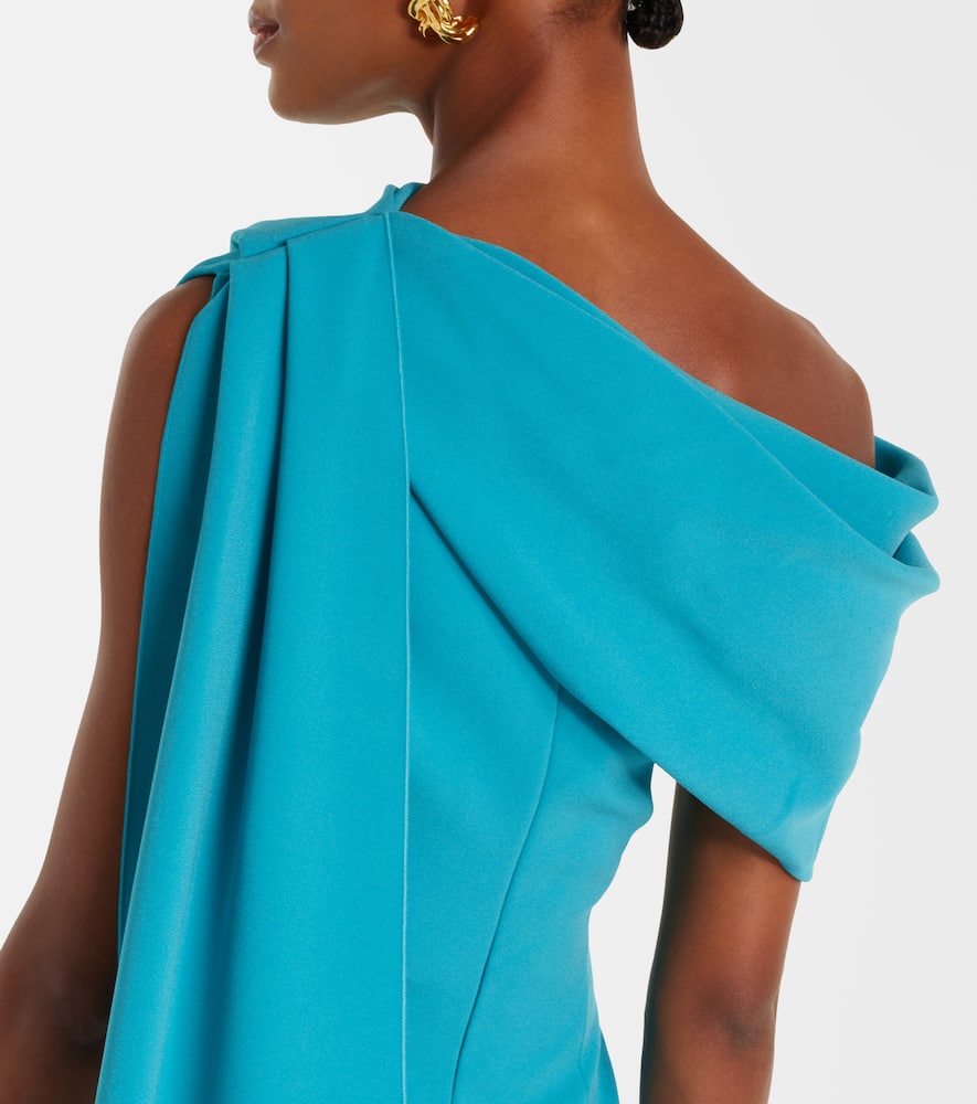 Maite caped crêpe midi dress