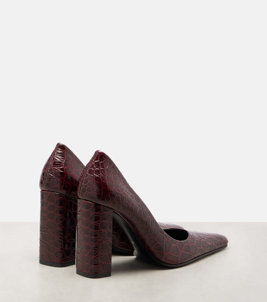 Alaïa Pointy 90 croc-effect leather pumps
