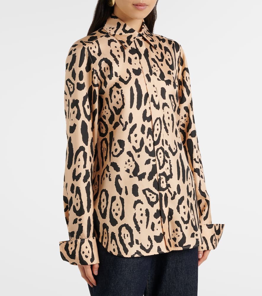 Sportmax Armony leopard-print silk top