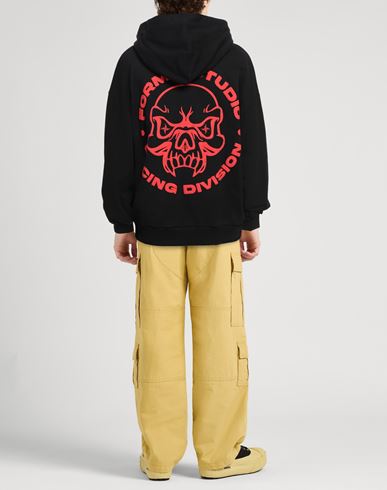 Man Sweatshirt Black Size L Cotton