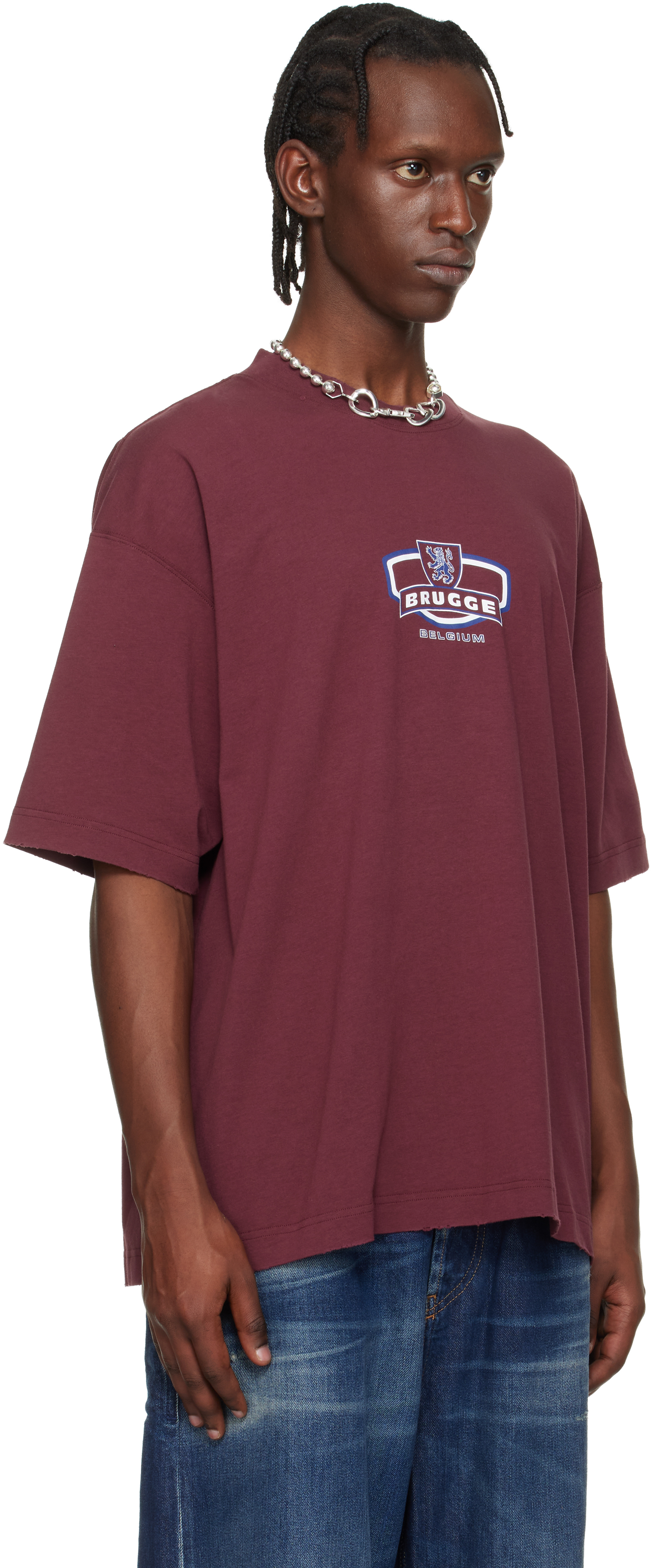 Burgundy 'Brugge' Tourist T-shirt