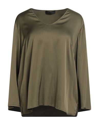 Elena Mirò Woman Top Military green Size 14 Viscose, Elastane