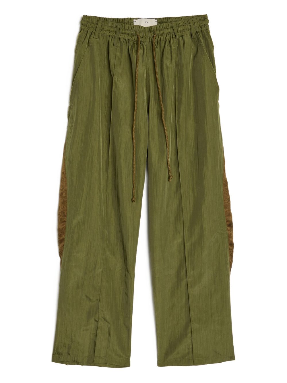 Drawstring relaxed trousers - Green