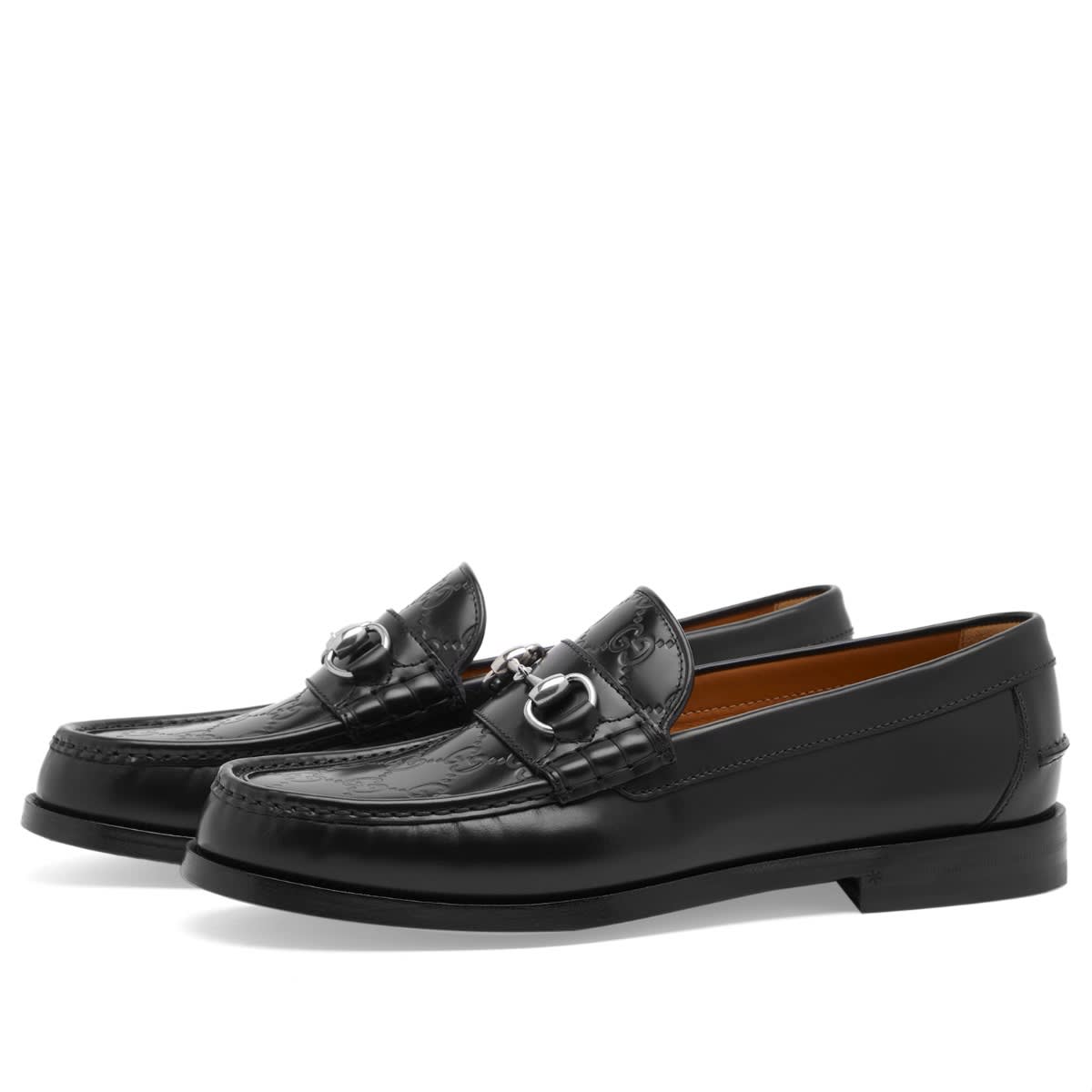Men's Kaveh GG Embossed Bit Loafer in Black