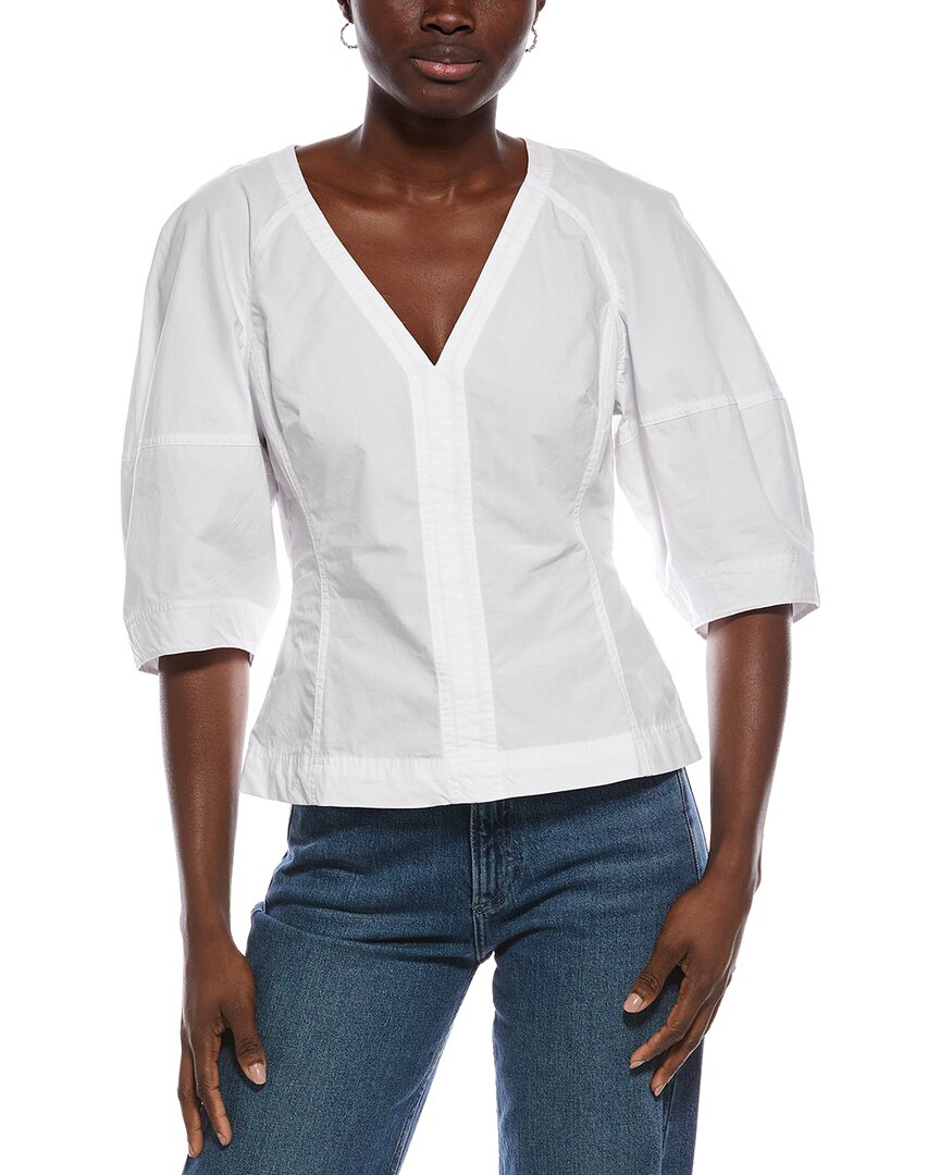 Sculptural V-Neck Top
