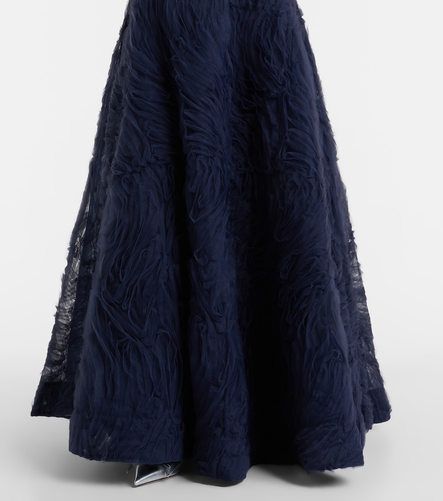 Jasmine pleated tulle gown