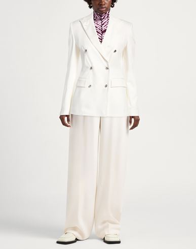 Woman Blazer White Size 8 Modal, Cotton, Elastane