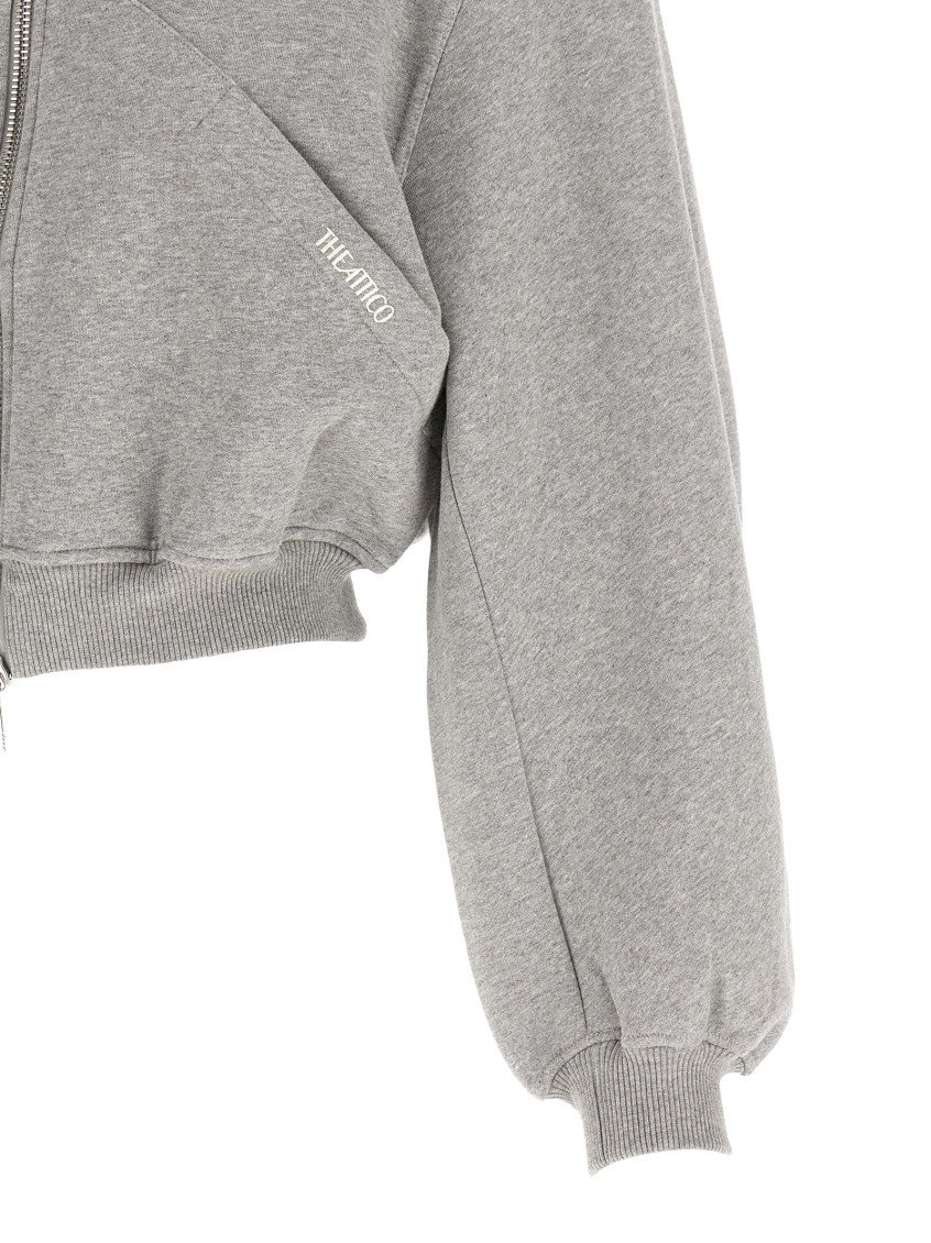 Logo-embroidered Zip-up Hoodie
