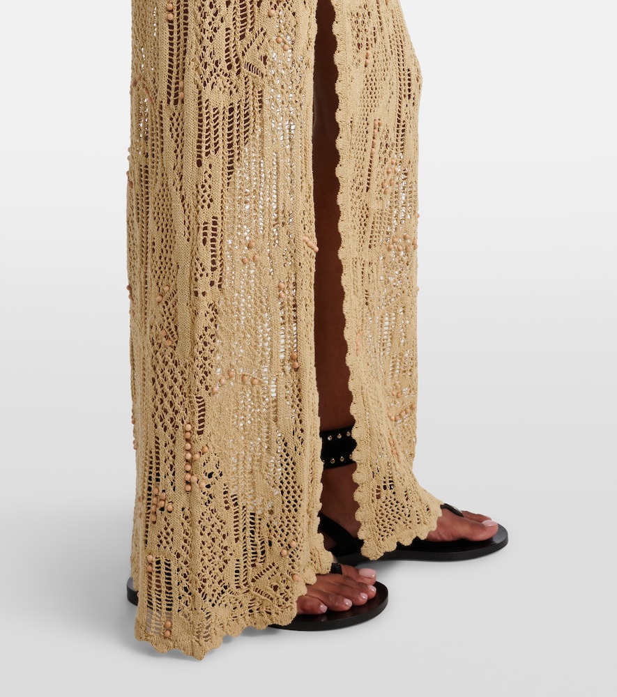 Ornella beaded crochet maxi dress