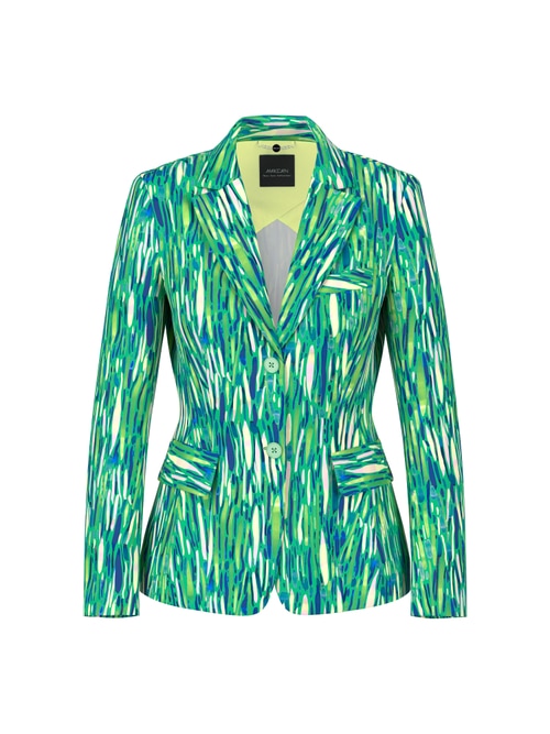 Marc Cain Two-button scuba jersey blazer, green, 34 N