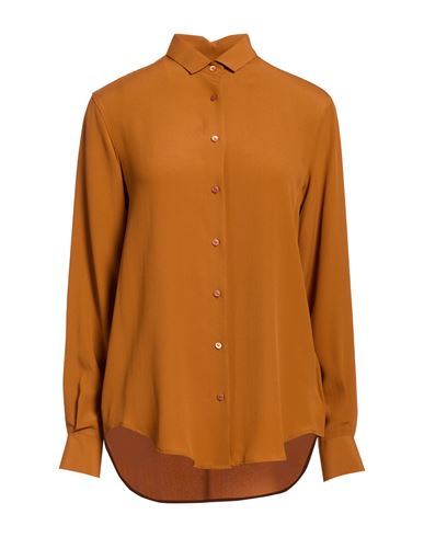 Woman Shirt Camel Size 4 Acetate, Silk