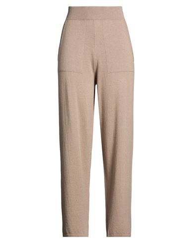 Leisure Woman Pants Beige Size L Wool, Cashmere