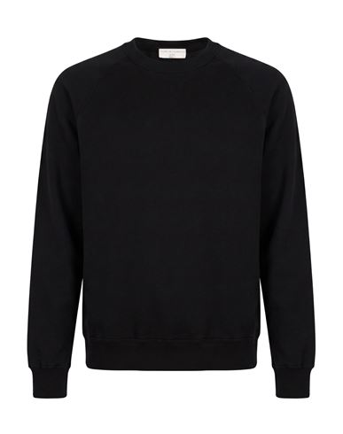 Man Sweatshirt Black Size 40 Cotton