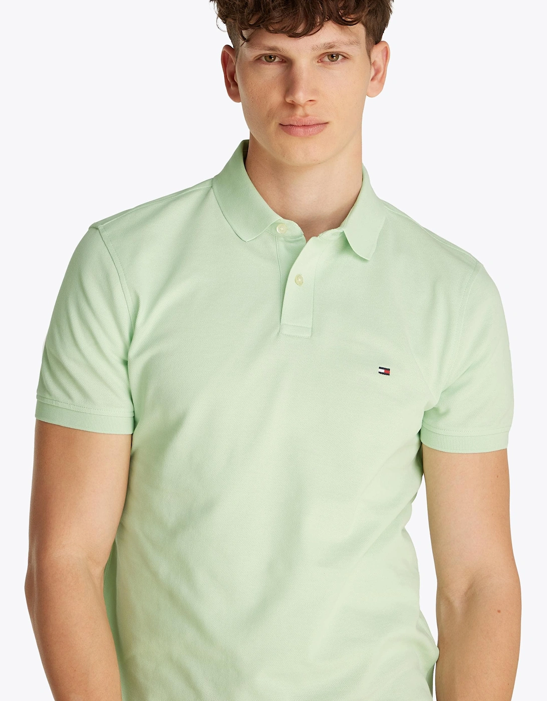 Men's Tommy Hilfiger Core 1985 Regular Mens Polo Shirt - Green - Size: 40/Regular